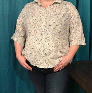 3x button up floral shirt